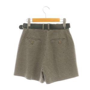 Lily Brown LilyBrown 25AW ベルト付きハイウエストショートパンツ チェック 0 グレー ブラック /DF OS