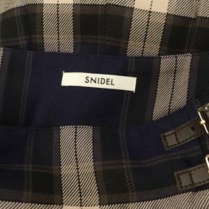 SNIDEL 25AW プリーツスカショーパン ショートパンツ チェック 0 ネイビー /MY OS