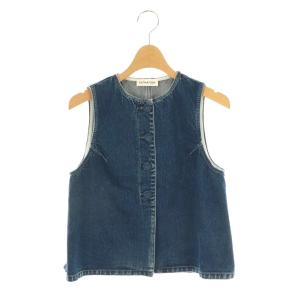 25SS コンパクトデニムジレ ベスト 前開き 38 紺 ネイビー /AT OS