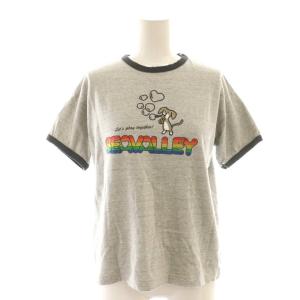 RIKU RINGER TEE Tシャツ カットソー プリント 1 グレー マルチカラー /CX OS