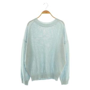 25SS LINEN BF KNIT ニット セーター リネン ライトブルー /DO OS