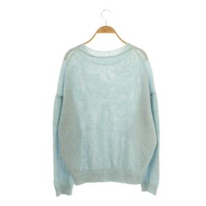 L'Appartement 25SS LINEN BF KNIT ニット セーター リネン ライトブルー /DO OS