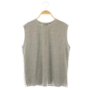 バックジップノースリーブカットソー クルーネック 38 グレー /AT OS