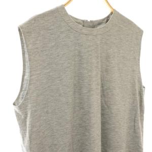 ebure バックジップノースリーブカットソー クルーネック 38 グレー /AT OS