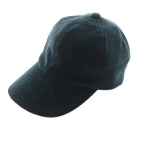 キャップ ベロア調 58cm ネイビー ネオンイエロー