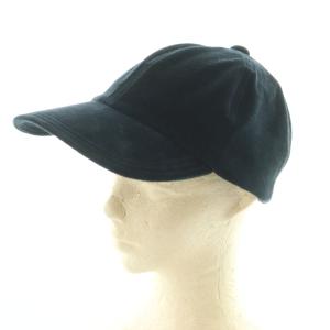 LUDLOW キャップ ベロア調 58cm ネイビー ネオンイエロー