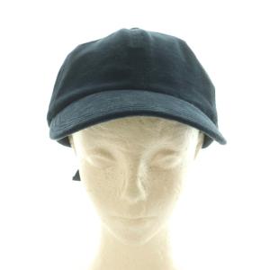 LUDLOW キャップ ベロア調 58cm ネイビー ネオンイエロー