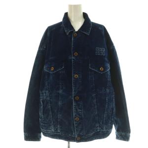 23年 ML1009 ウォッシュドベルベット ブルゾン 36 ネイビー