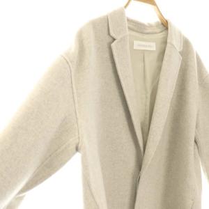 GALERIE VIE ライトメルトン チェスターコート アウター ロング 34 グレー /DF OS