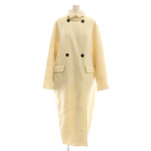 襟ストラップダブルコート アウター ロング 0 クリーム /DF OS