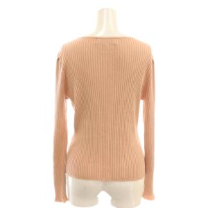 M'S GRACY 23年製 リボン リブニット セーター 長袖 40 ピンク /AT OS