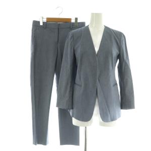 スーツ セットアップ上下 ノーカラージャケット スラックス パンツ 2 ネイビー /MY OS