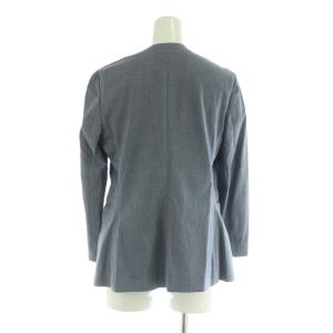 Theory スーツ セットアップ上下 ノーカラージャケット スラックス パンツ 2 ネイビー /MY OS