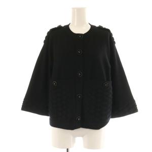 ショートカーディガン ココマークボタン 34 ブラック P46793K05922