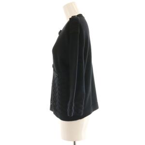 CHANEL ショートカーディガン ココマークボタン 34 ブラック P46793K05922