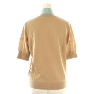 ANAYI ベルトボトルネックニット セーター 38 ベージュ スモークブルー /ES OS