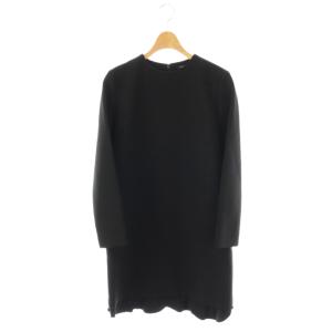 L/Sワンピース 裾フリル M ブラック YCD-417-348 /CX OS