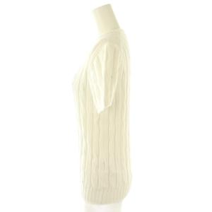 POLO RALPH LAUREN ケーブル編み 半袖ニット セーター S 白 ホワイト /AT OS