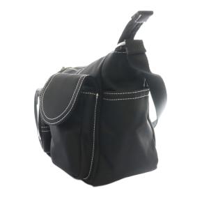 MARY QUANT 中綿ナイロンポケットデイジー ショルダーバッグ 黒 ブラック /SS OS