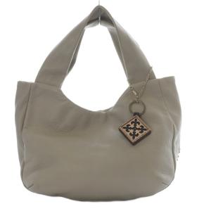 トートバッグ ハンドバッグ ソフトレザー グレー /YO5