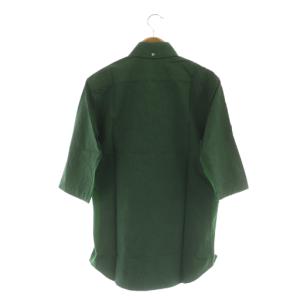 junhashimoto B.D SHORT SLEEVE SHIRT ボタンダウンシャツ 半袖 切替 3 グリーン /MY OS