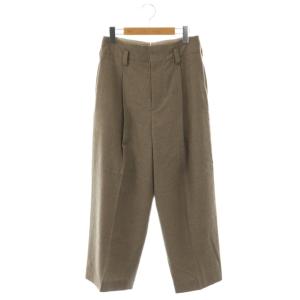 ウールタックワイドパンツ ジッパーフライ 2 グレージュ /DO OS