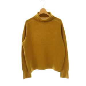 カシミヤ タートルニット セーター 長袖 2 マスタード /AT OS