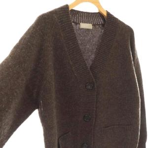 MARGARET HOWELL ウールニットカーディガン 2 ブラウン /DO OS
