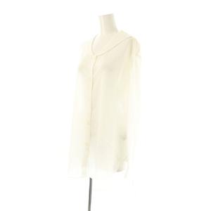 MARGARET HOWELL SOFT WASHED COTTON セーラーカラー シャツ 長袖 1 白 ホワイト /AT OS