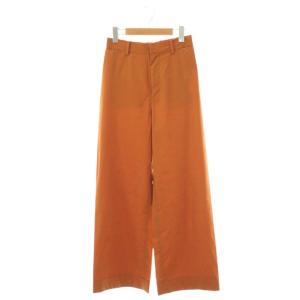 シャトルポプリン2タックワイドパンツ ジッパーフライ XS オレンジブラウン /DO OS