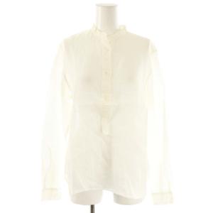 リネン ヘンリーネック シャツ 長袖 2 白 ホワイト /AT OS
