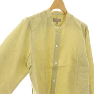 MARGARET HOWELL コットンシルクバンドカラーシャツ 2 ライトグリーン /DO OS