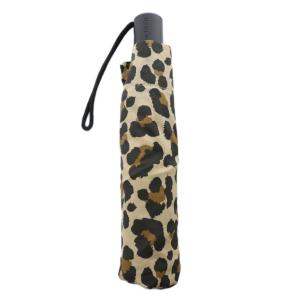 MACKINTOSH レオパード柄折りたたみ傘 ベージュ 黒 ブラック /SS OS