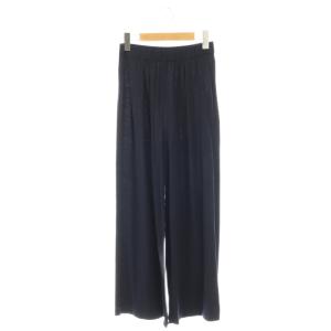 Prime wool jersey パンツ ワイド イージー 36 紺 ネイビー /AT OS