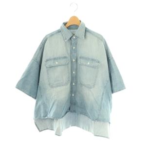 25SS DENIM ドルマンシャツ ダンガリーシャツ デニム F ライトブルー /ES OS