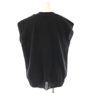 Framework 25SS フルニードルニット2WAYカーデ カーディガン ノースリーブ 黒 ブラック /AT OS