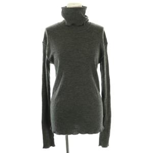 rib タートルニット カットソー ウール グレー /DO OS