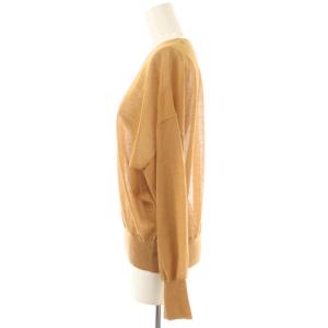 SLOBE IENA 24SS シアーニットプルオーバー カットソー F 茶 ブラウン /AT OS