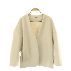ノーカラージャケット オーバーサイズ 38 ベージュ /AT OS