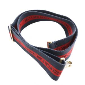 ショルダーストラップ バッグ ロゴ 紺 ネイビー 赤 レッド /SS OS