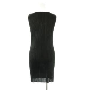 PLEATS PLEASE ISSEY MIYAKE ノースリーブ チュニック プリーツ 4 ブラック /HK OS
