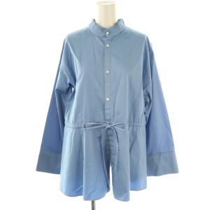 23AW ソフトコットンサテンペプラムブラウス 36 ライトブルー /DO OS
