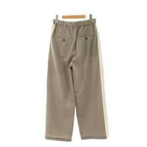 JOURNAL STANDARD 24SS ポリエステルトロラインパンツ ワイドパンツ 36 グレー ホワイト /DF OS