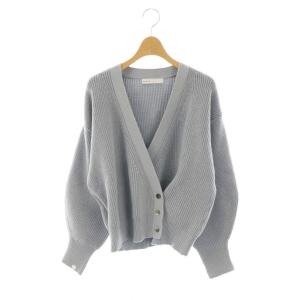 25SS 片畦カシュクール風プルオーバーニット セーター ブルーグレー /DO OS