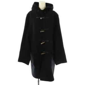 140sメリノウールメルトンダッフルコート XL ブラック /DO OS