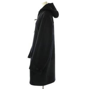 SHIPS 140sメリノウールメルトンダッフルコート XL ブラック /DO OS