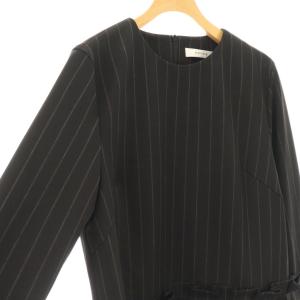 ADORE 23AW ファインストライプブラウス 38 ブラック ブラウン グレー /ES OS