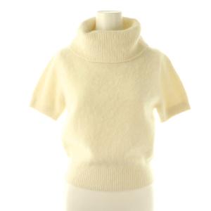 25AW フォックスファータートルプルオーバーニット セーター 半袖 F オフホワイト /HK OS