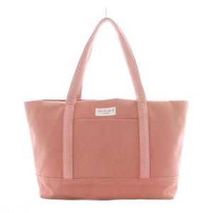 FEILER ラブラリーバイ LOVERARY BY トートバッグ キャンバス ピンク オールドテディワッペン /RI
