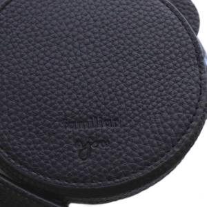 Familiar ajew クマ型ポーチ ストラップ付き レザー ブラック /YO26 SH